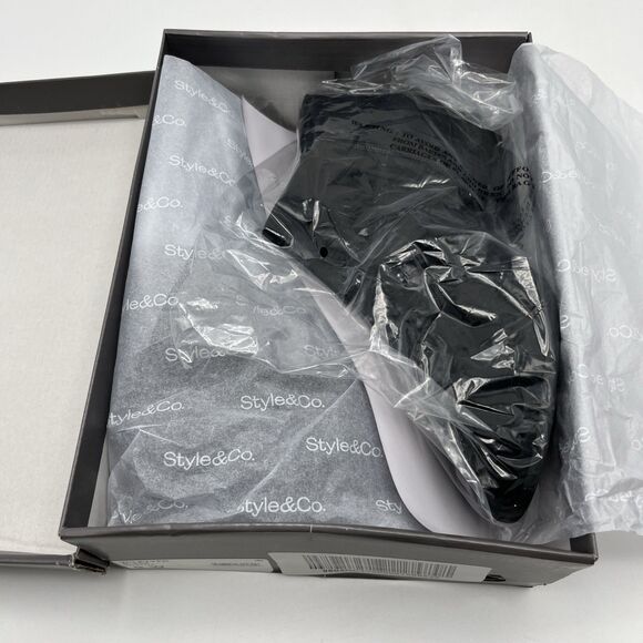 Mmg-Style & Co/Millennium Co Style Co Wileyy Ankle Booties Black 9W Black Size 9 - Picture 8 of 10